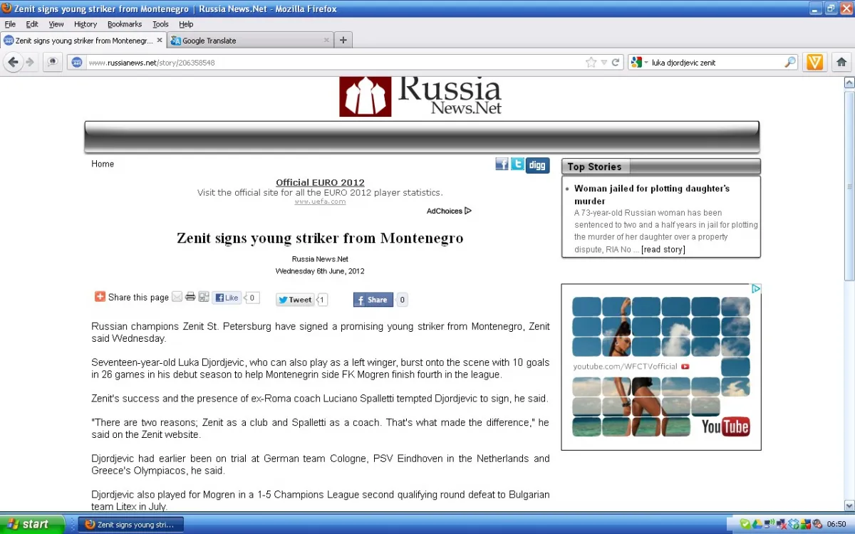 Prelazak u zenit sajt russia news.net 