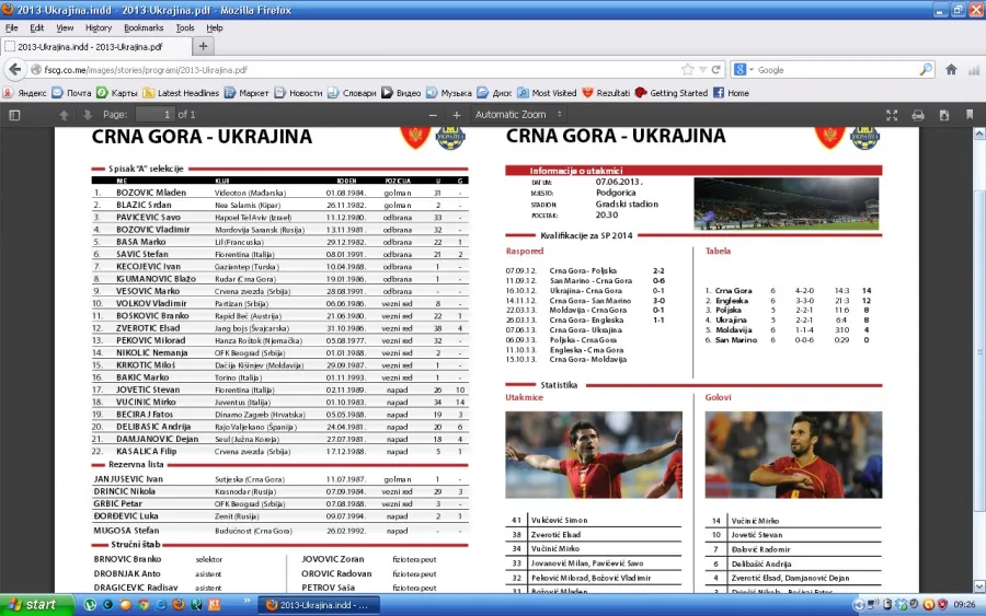 Spisak za ukrajinu luka na rezervnoj listi